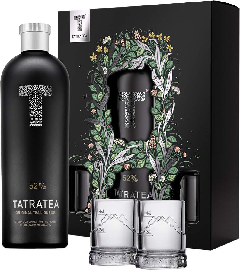Tatratea 52% Original Tea liqueur 0,7l + 2 skleničky | E-shop