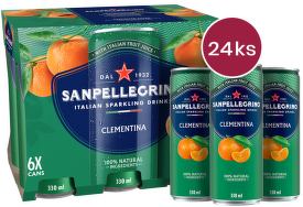 Sanpellegrino Clementina (mandarinka) plech 0,33l - 24 ks
