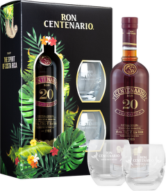 Centenario Rum 20 Years Old Fundación 0,7l + sklenice