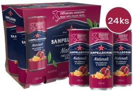 Sanpellegrino Melograno & Aranciata, plech, 0,33l - 24 ks