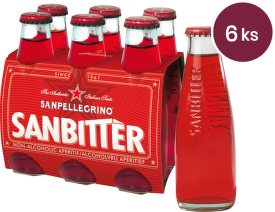 Sanbitter Rosso sklo 10cl - 6 ks