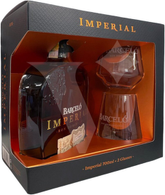 Ron Barcelo Imperial 0,7l  + 2 sklenice