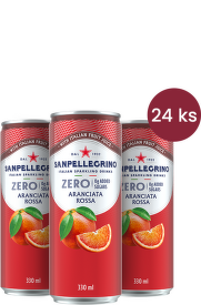 Sanpellegrino Zero Aranciata Rossa (červený pomeranč) plech 0,33l