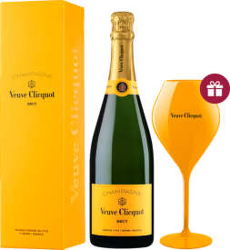 Veuve Clicquot Brut Yellow Label Giftbox + sklenice
