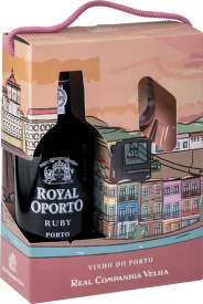 Royal Oporto Ruby Traveller box + 2 skleničky