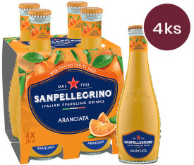 Sanpellegrino Aranciata sklo 20cl - 4 ks
