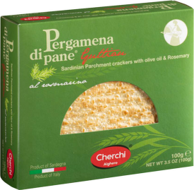 Pergamena di Pane, italské chlebové placky, rozmarýn, 100g