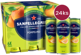 Sanpellegrino Pompelmo (grapefruit), plech, 0,33l - 24 ks