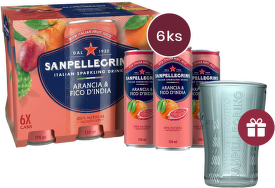 Sanpellegrino Arancia & Fico d´India, plech, 0,33l - 6 ks + dárek