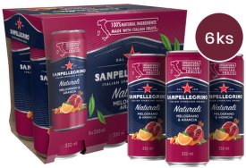 Sanpellegrino Melograno & Aranciata, plech, 0,33l - 6 ks