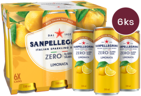 Sanpellegrino Zero Limonata plech (citron) 0,33l - 6 ks