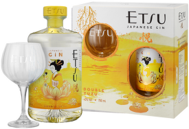 Etsu Double Yuzu Japanese Gin + sklenice 0,7l