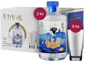 Etsu Japanese gin pack (2 x 0,7L + 6 x tumbler sklenice)