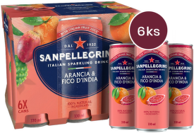 Sanpellegrino Arancia & Fico d´India, plech, 0,33l - 6 ks