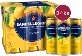Sanpellegrino Limonata (citron), plech, 0,33l - 24 ks