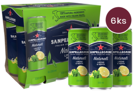 Sanpellegrino Limone & Menta, plech, 0,33l - 6 ks