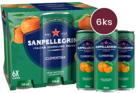 Sanpellegrino Clementina (mandarinka) plech 0,33l - 6 ks