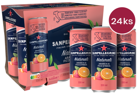 Sanpellegrino Arancia & Fico d´India, plech, 0,33l - 24 ks