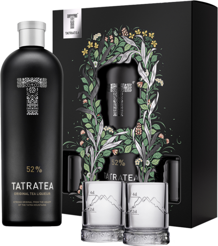 Tatratea 52% Original Tea liqueur 0,7l + 2 skleničky