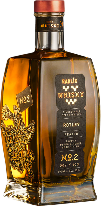 Radlík Whisky Rotlev Peated 45% 0,5l