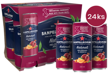 Sanpellegrino Melograno & Aranciata, plech, 0,33l - 24 ks