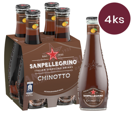 Sanpellegrino Chinotto sklo 20cl - 4 ks
