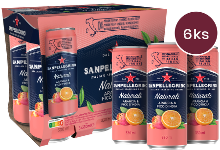 Sanpellegrino Arancia & Fico d´India, plech, 0,33l - 6 ks