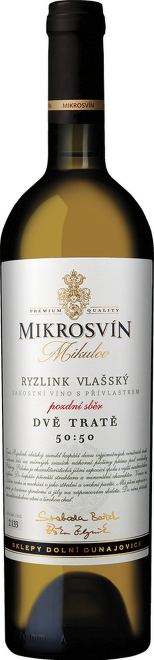 Ryzlink vlašský, pozdní sběr, "Dvě tratě 50:50", Mikrosvín