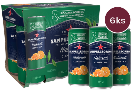 Sanpellegrino Clementina (mandarinka) plech 0,33l - 6 ks