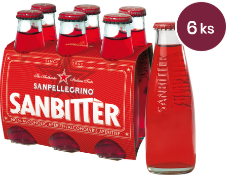 Sanbitter Rosso sklo 10cl - 6 ks