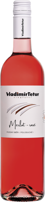 Merlot rosé, pozdní sběr, Tetur