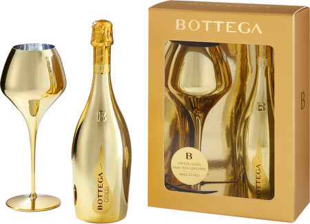 Bottega Gold Prosecco Spumante Brut DOC + sklenice
