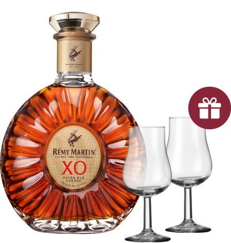 Remy Martin XO 0,7l + 2 originální skleničky