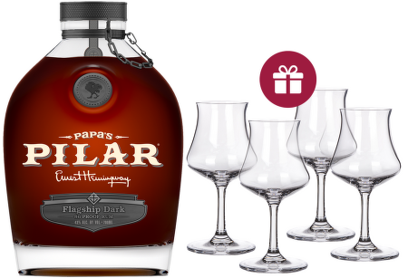 Papa´s Pilar Dark Rum 0,7l + dárek