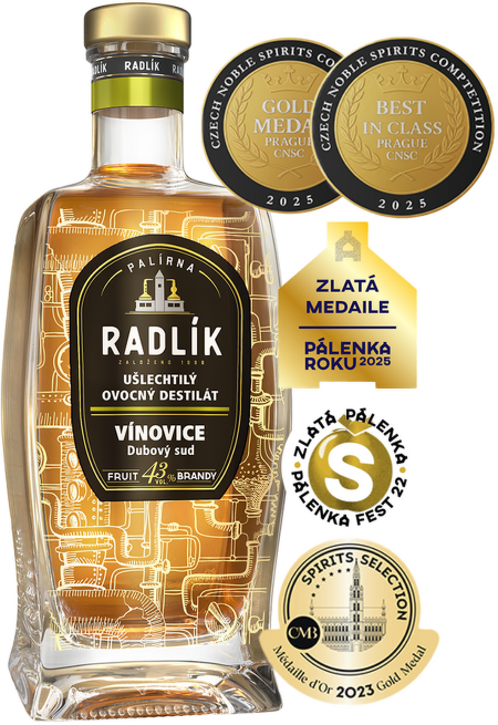 Radlík Vínovice Dubový sud 43% 0,5l