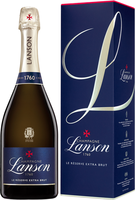 Lanson La Réserve Extra Brut box, 0,75l