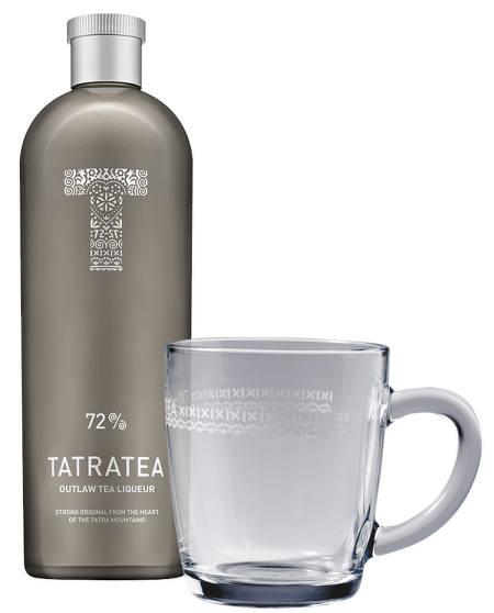 Tatratea 72% Outlaw Tea liqueur 0,7l + hrnek