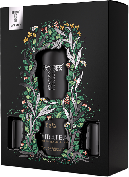 Tatratea 52% Original Tea liqueur 0,7l + 2 skleničky