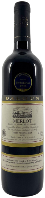 Merlot, výběr z hroznů,Baloun