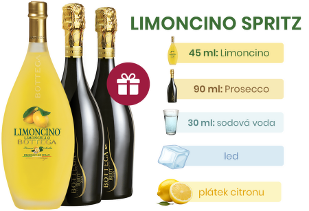 Bottega Limoncino & Millesimato Spumante Brut + dárek
