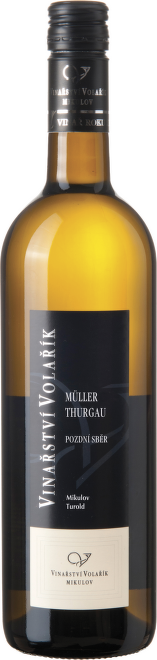 Müller Thurgau, pozdní sběr, "Mikulov, Za Turoldem", Volařík