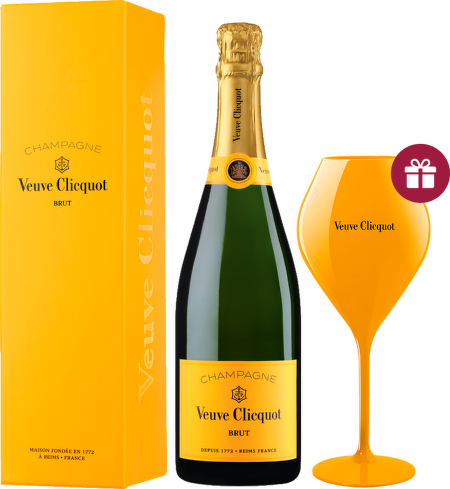 Veuve Clicquot Brut Yellow Label Giftbox + sklenice