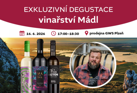 Vstupenka na degustaci vinařství Mádl 16.6.2026 Plzeň