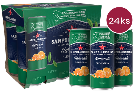 Sanpellegrino Clementina (mandarinka) plech 0,33l - 24 ks