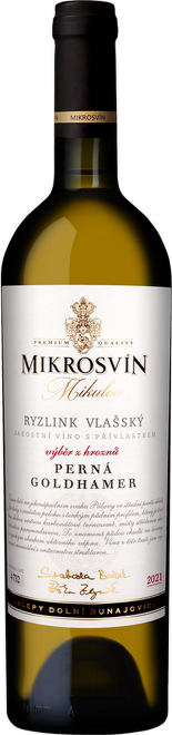 Ryzlink vlašský, pozdní sběr, Perná, Goldhamer, Mikrosvín