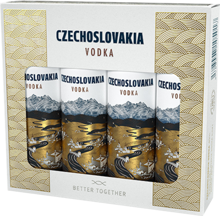 Czechoslovakia vodka mini set 4 x 0,04l