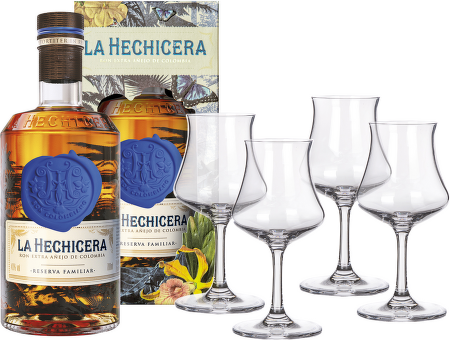 La Hechicera + 4 rumové skleničky