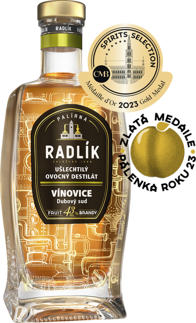 Radlík Vínovice Dubový sud 43% 0,5l