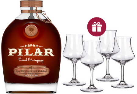 Papa´s Pilar Dark Rye Whiskey Barrel Finished Rum 0,7l + dárek