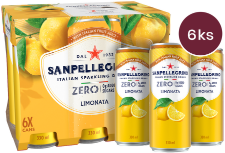 Sanpellegrino Zero Limonata plech (citron) 0,33l - 6 ks